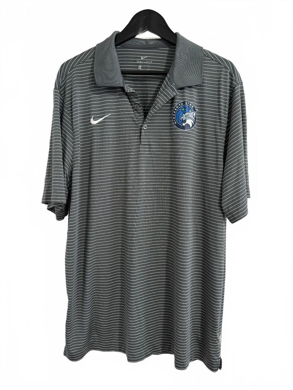 Minnesota Lynx Striped Nike Dri-Fit Polo Size XL